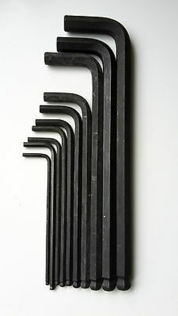 Sechskant Winkelschlüssel Stiftschlüssel 4 x 59 mm und 4 x 75 mm