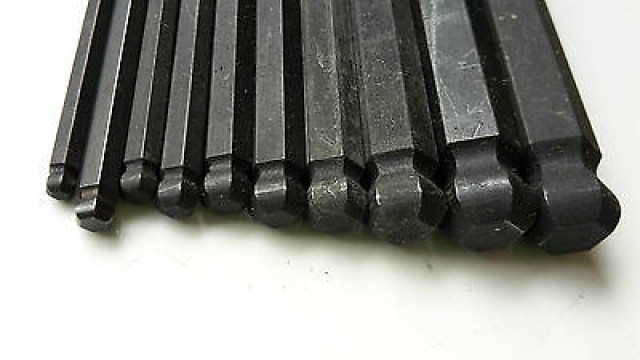 Sechskant Winkelschlüssel Stiftschlüssel 4 x 59 mm und 4 x 75 mm